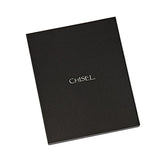 Antiqued Stainless Steel Crown Necklace with Black Glass Pendant - 18